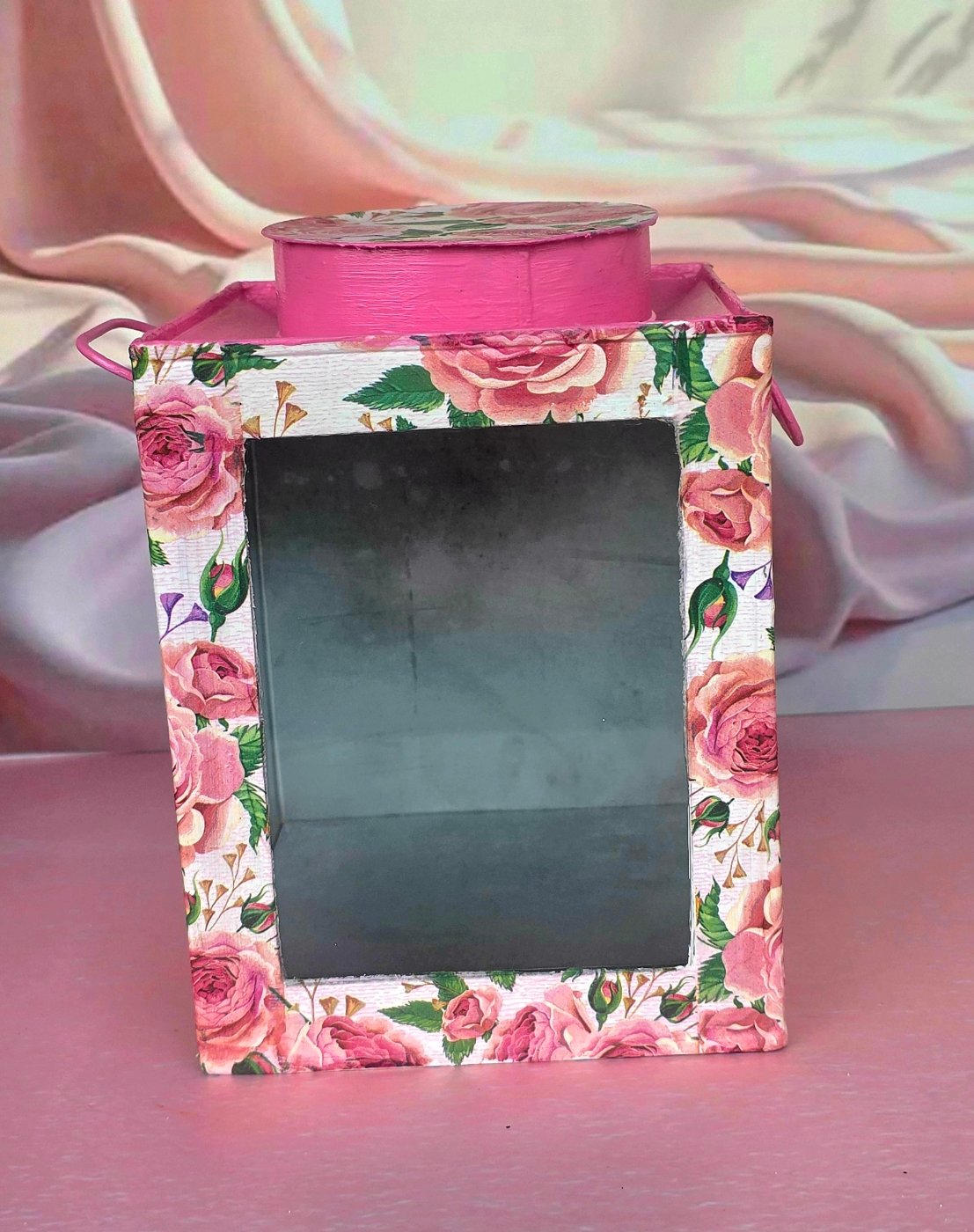 Decoupage Floral Wooden Lantern 600 gm