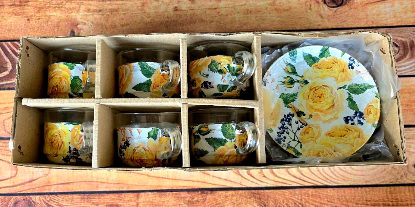 Yellow Floral Tea Set