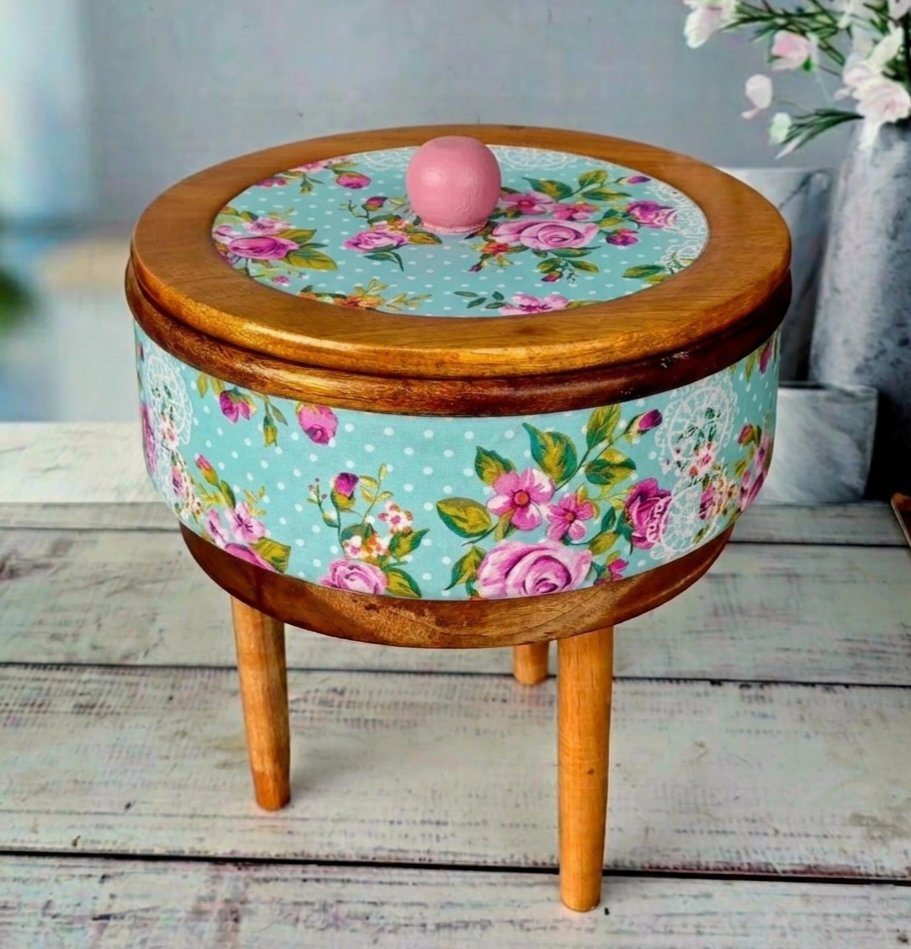 Floral Miniature Wooden Ruti Box