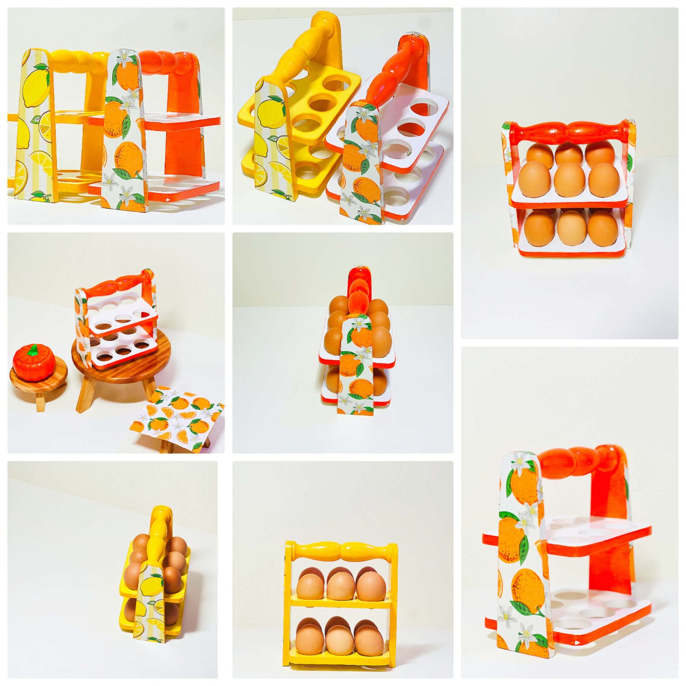 Wooden Citrus Egg Holder