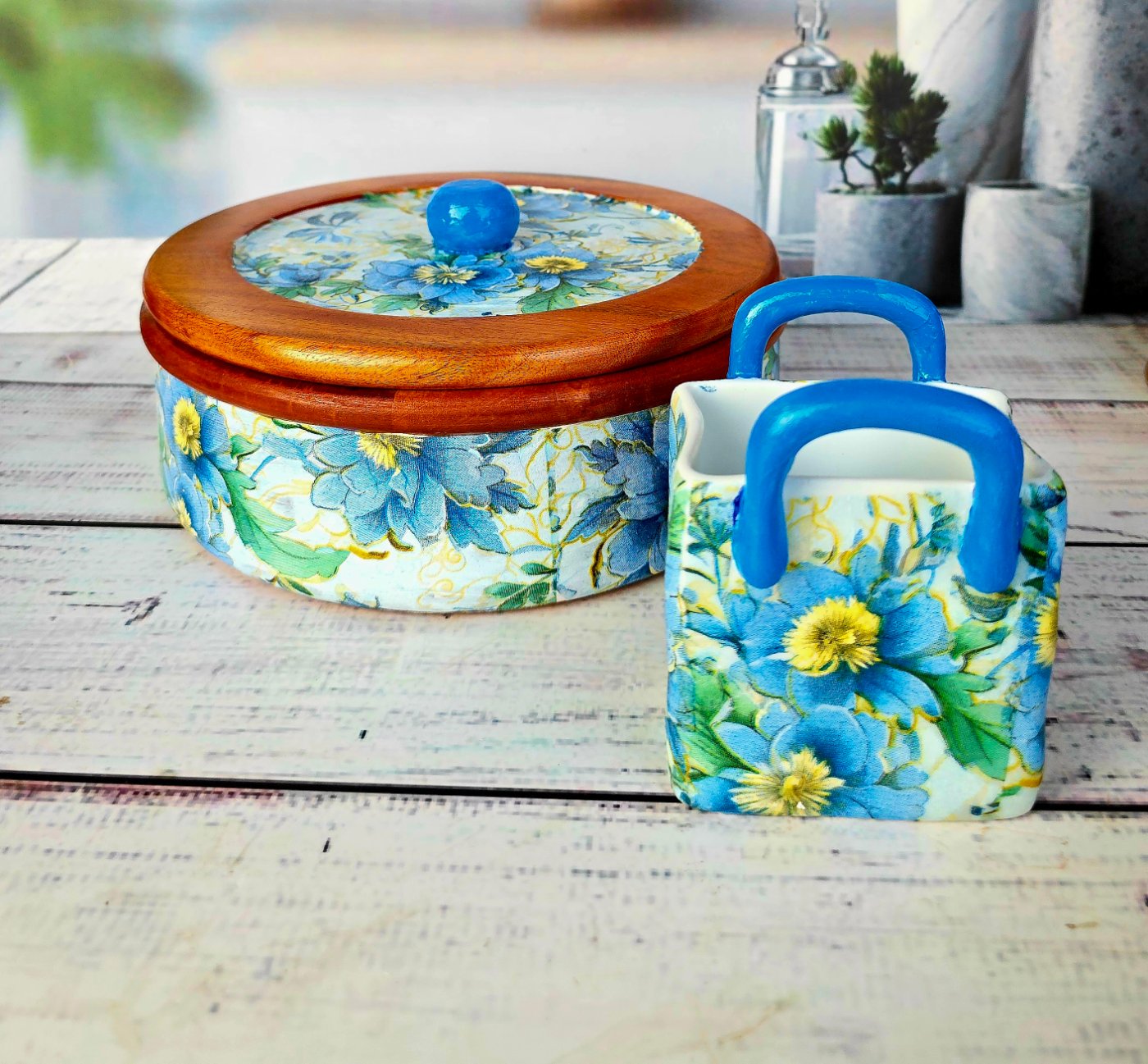 Wooden Box and Spoon Bag Combo