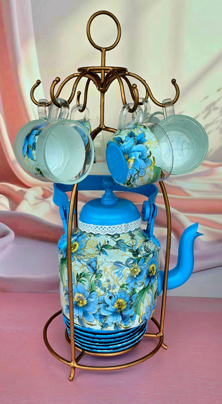 Hand-painted Floral Tea Set