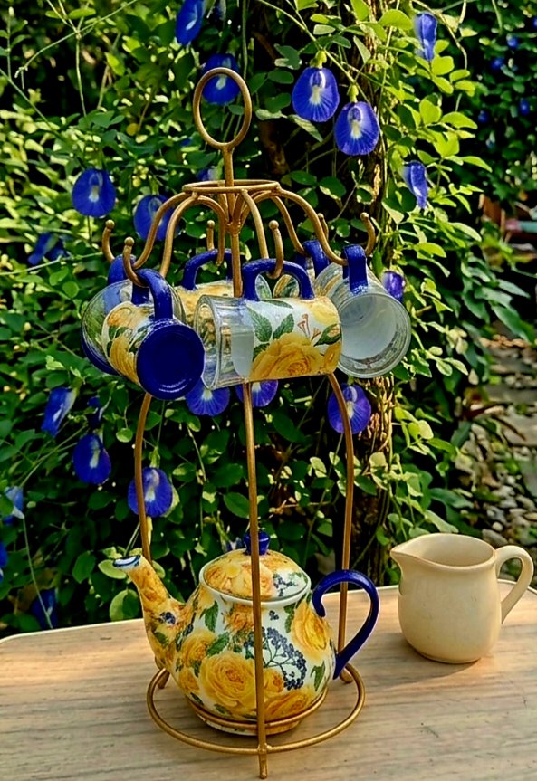 Ceramic Floral Tea Set