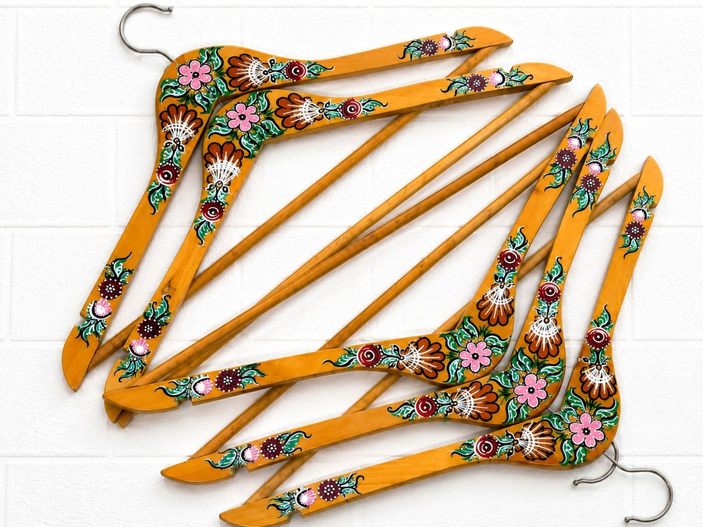 Hand-painted Folk Art Hangers 1 piece