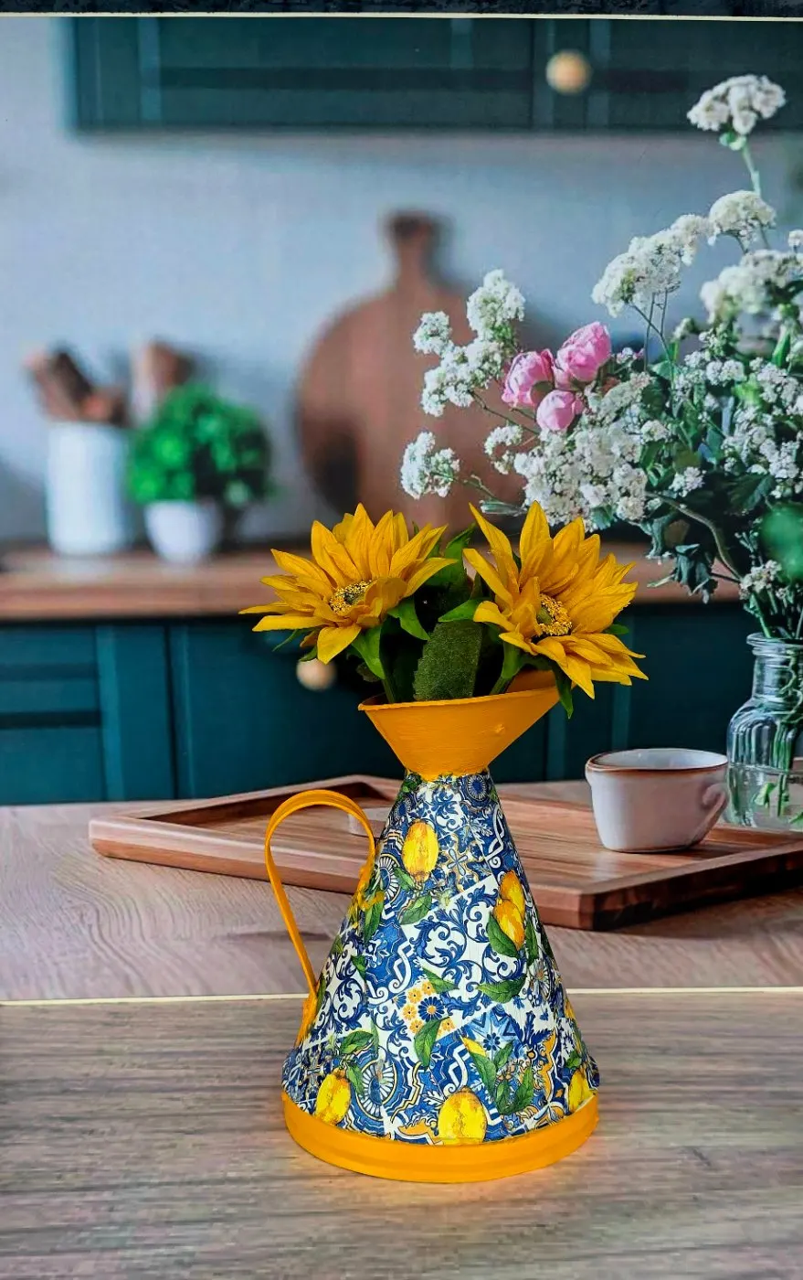 Hand-painted Lemon Decorative Pitcher