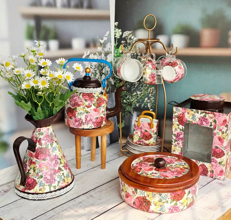 Floral Tea and Decor Set