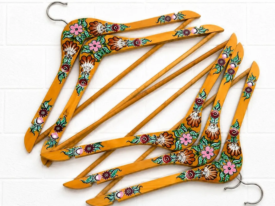 Hand-painted Folk Art Hangers 1 piece