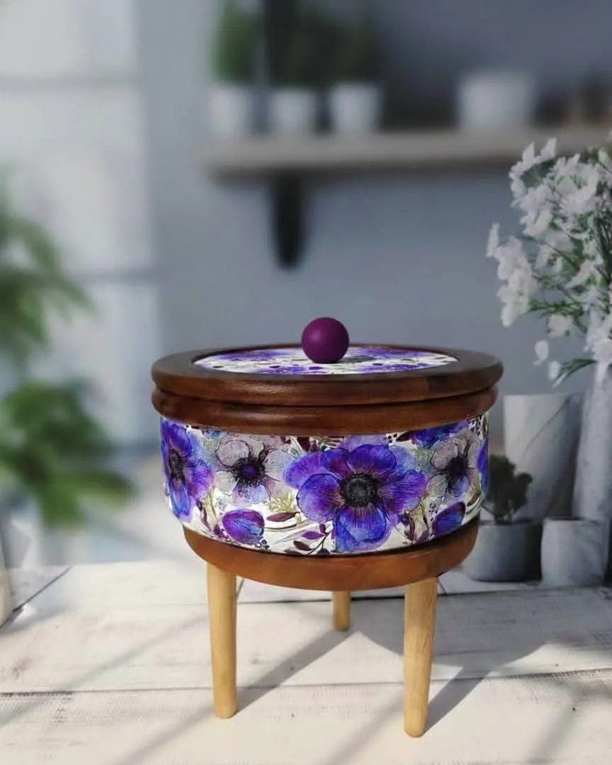 Floral Design Wooden Box