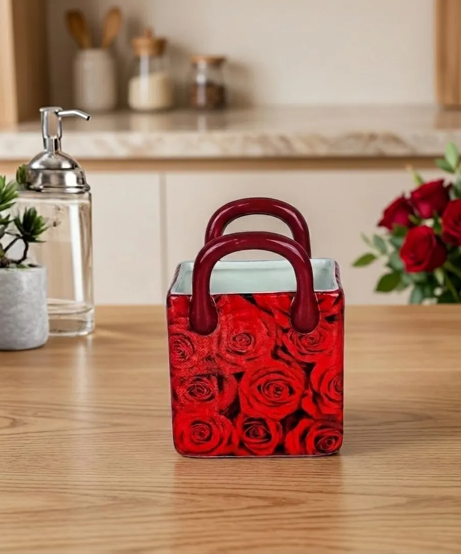 Red Rose Spoon Bag
