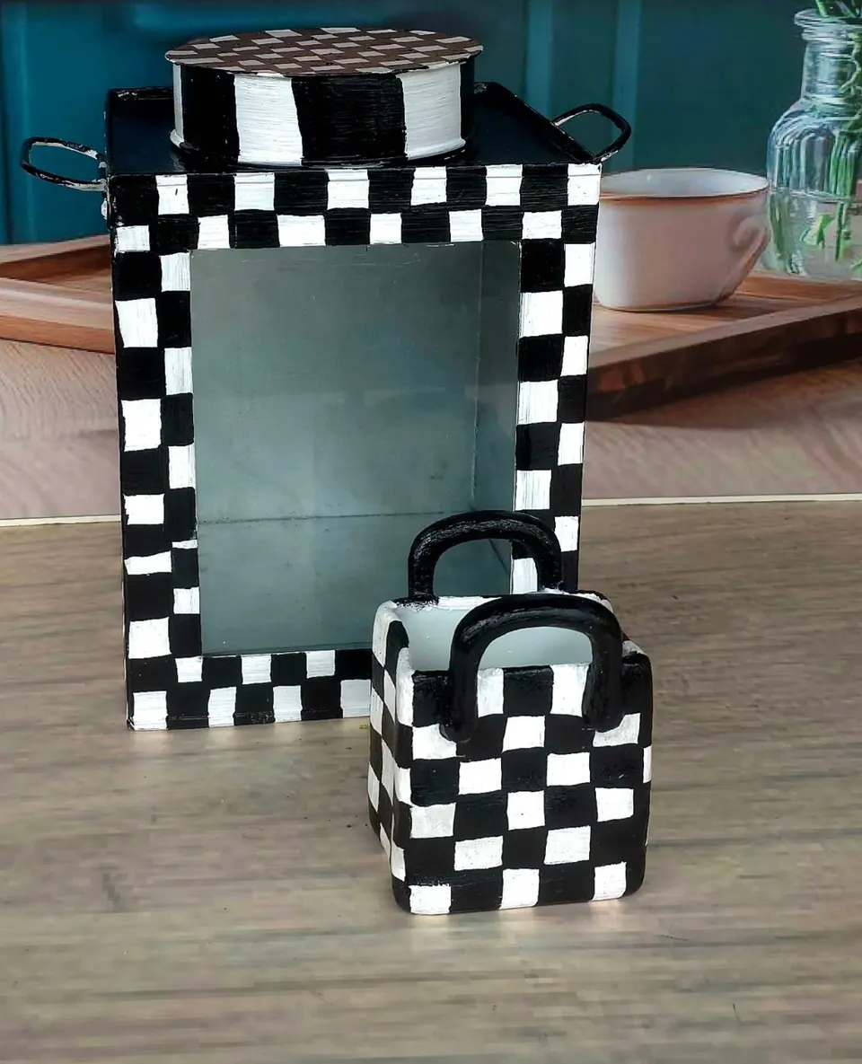 Black & White Tea Storage Set