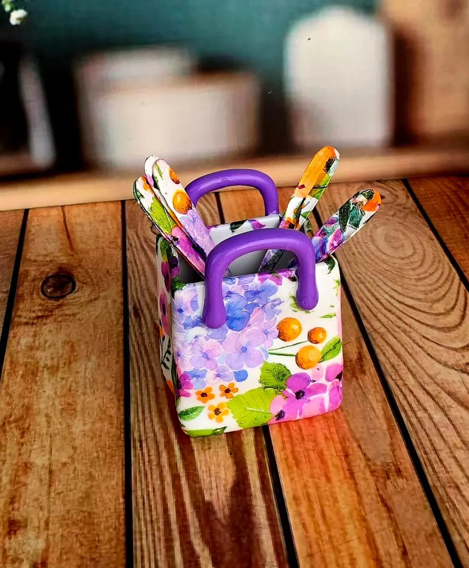 Floral Tea Organizer Set