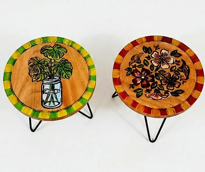 Hand-painted Wooden Stands