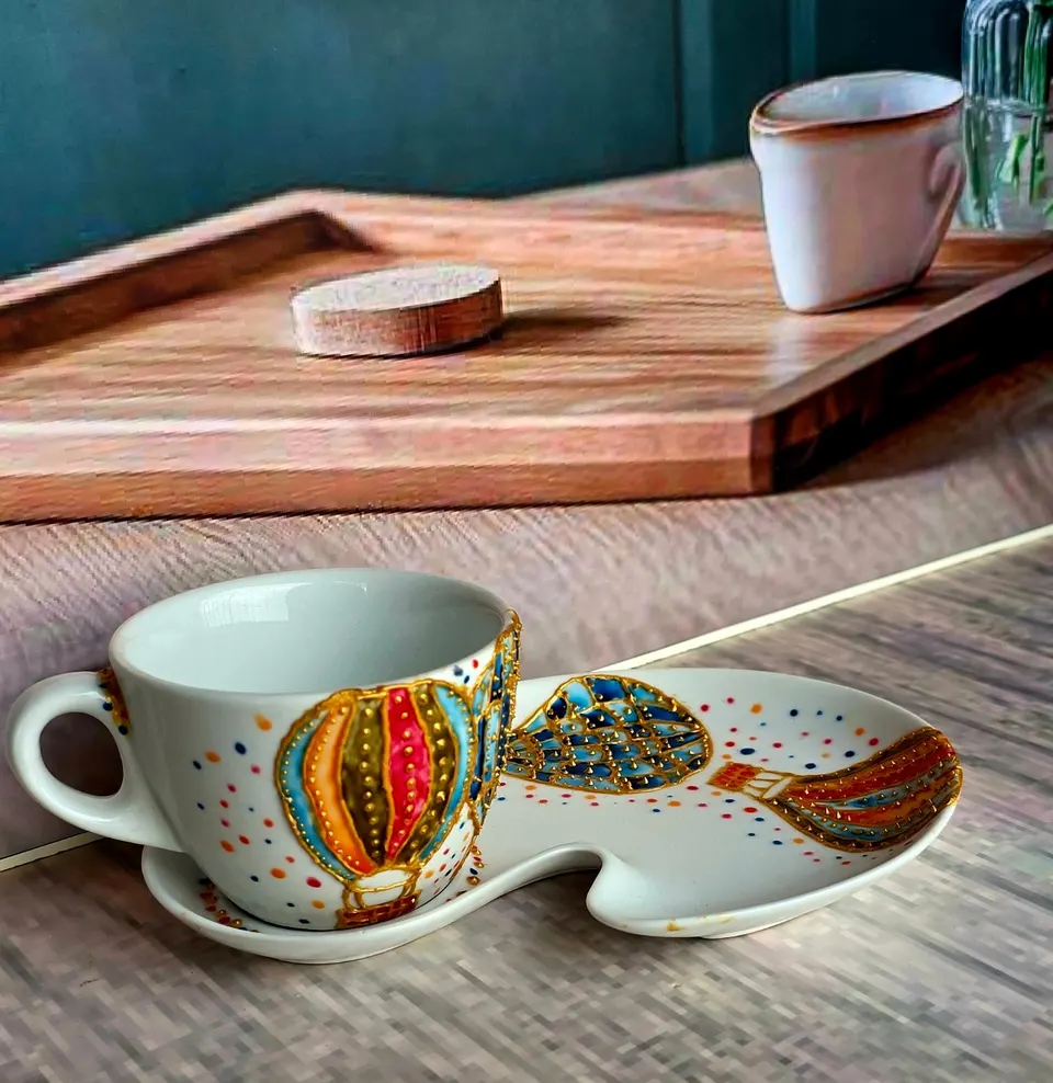 Hand-painted Ceramic Cup Set