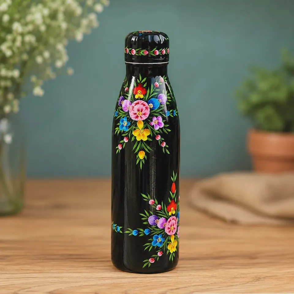 Hand-painted Floral Water Bottle (1000 )