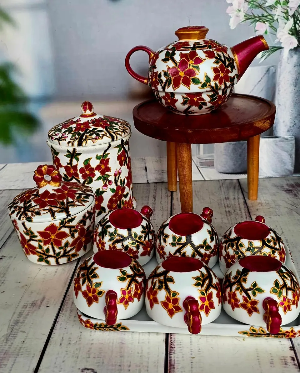 Hand-painted Ceramic Tea Set