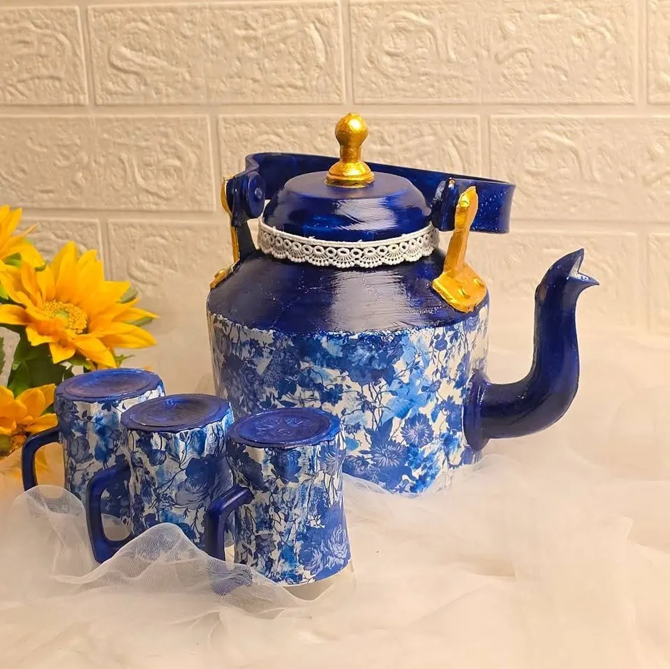 Decoprint Blue Kettle Set