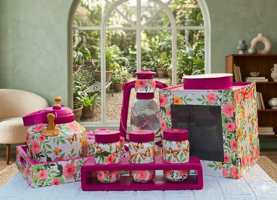 Floral Tea Corner Set